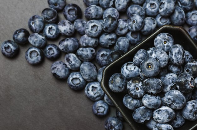 Freshly blueberries on dark 