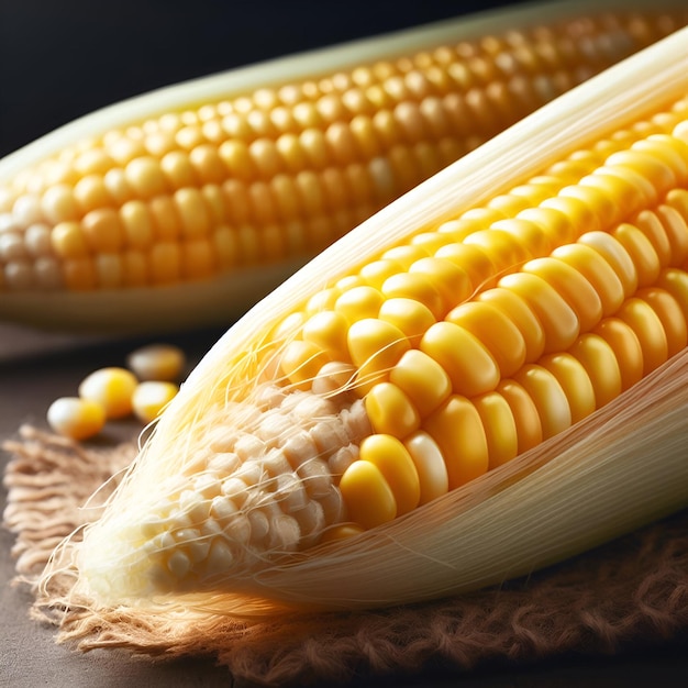 Photo freshly boiled corn