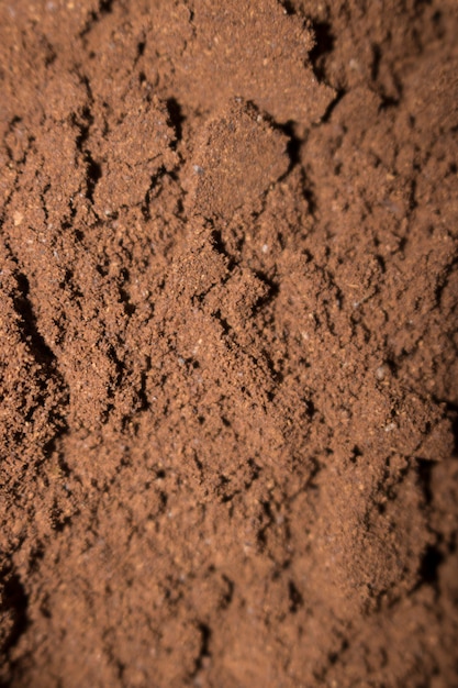freshly ground powder roasted coffee