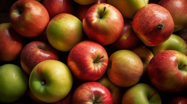 새로 수확한 사과