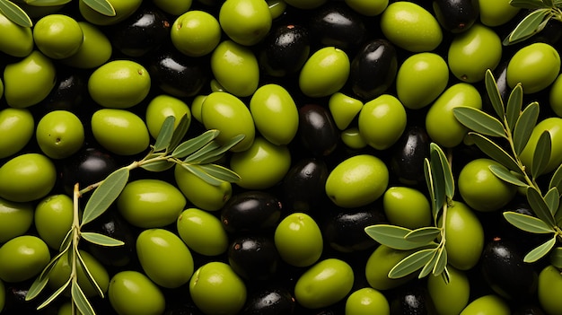 Freshly Harvested Olives Background