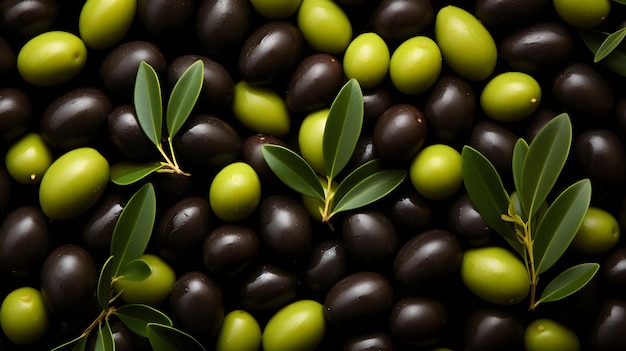 Freshly Harvested Olives Background