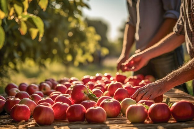 Freshly Picked Apples from a Lush Orchard