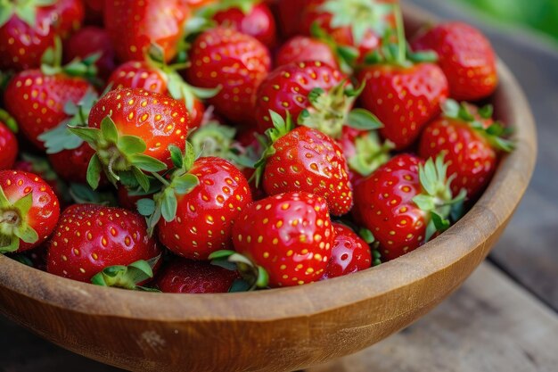 Freshly picked strawberries