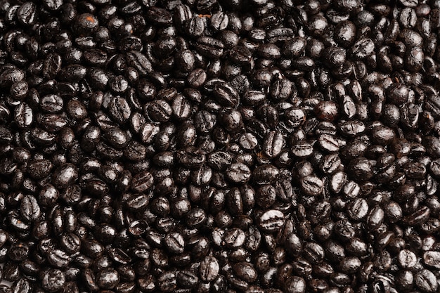 Freshly roasted coffee beans background