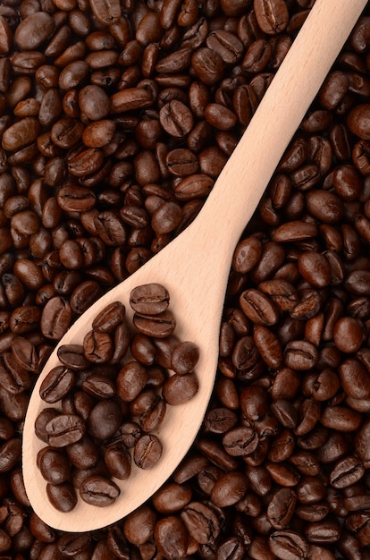 Freshly roasted coffee closeup