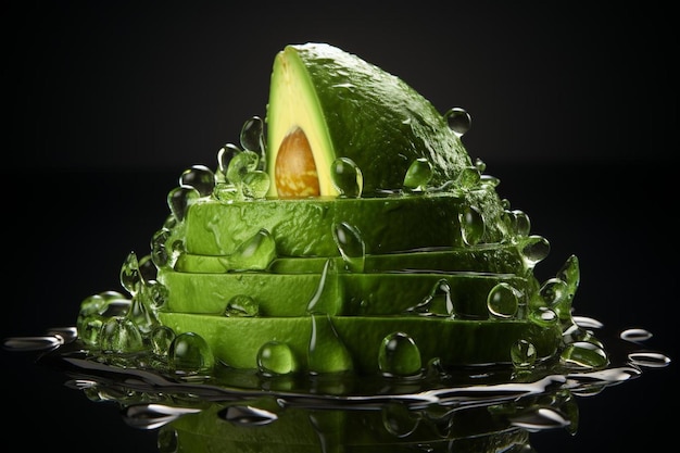 Freshly Sliced Avocado Green Goodness Avocado image photography