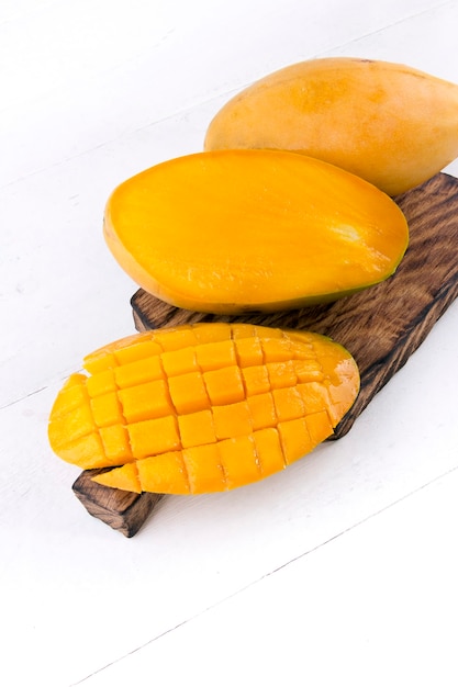 freshly sliced mango