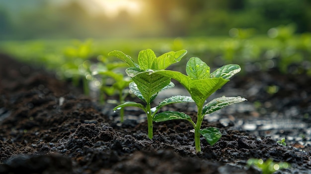 Freshly Sprouted Seedlings