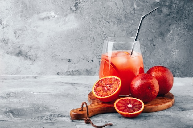 Freshly squeezed blood orange juice