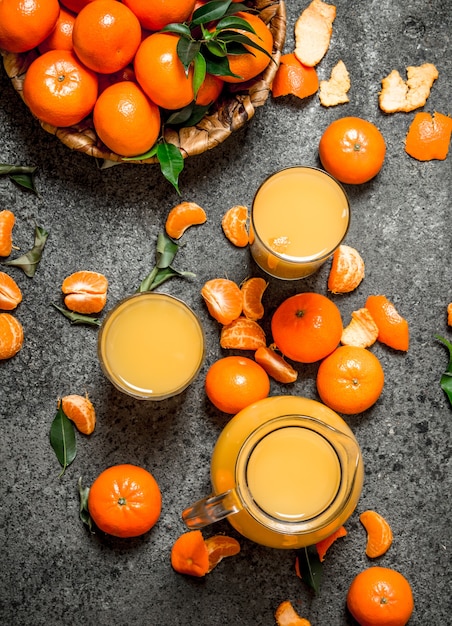 Freshly squeezed juice of ripe tangerines.