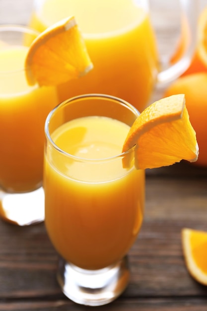 Freshly squeezed orange juice closeup