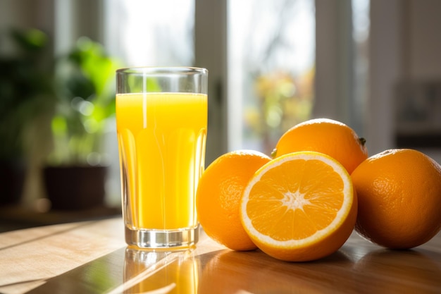 Freshly Squeezed Orange Juice and Oranges