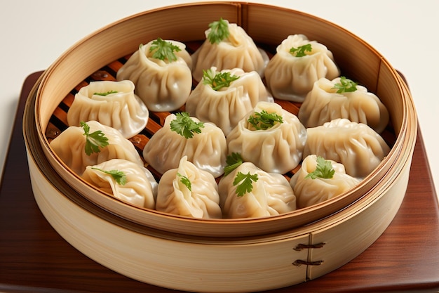 freshly steamed Chinese dumplings