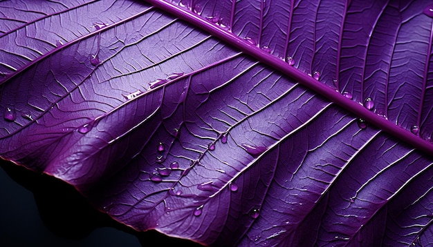 写真 自然の新鮮さと美しさ、人工知能が生成する紫と緑の鮮やかな色