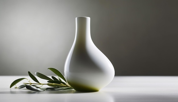 Фото Свежесть и элегантность в одном объекте зеленая ваза, созданная искусственным интеллектом