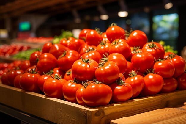 Photo freshness and appetite in the vegetable store bright and colorful