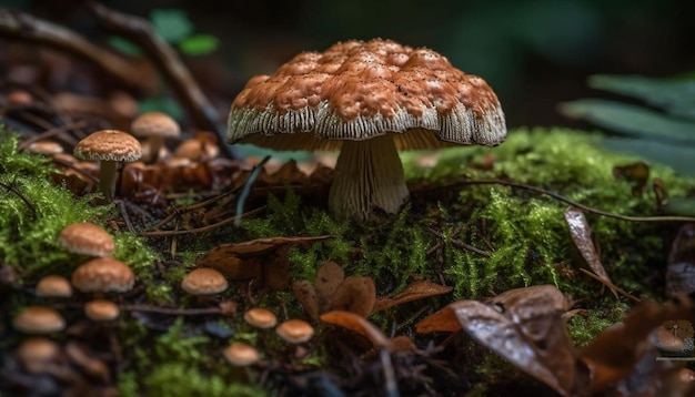 Freshness and danger in spotted toadstool beauty generated by AI