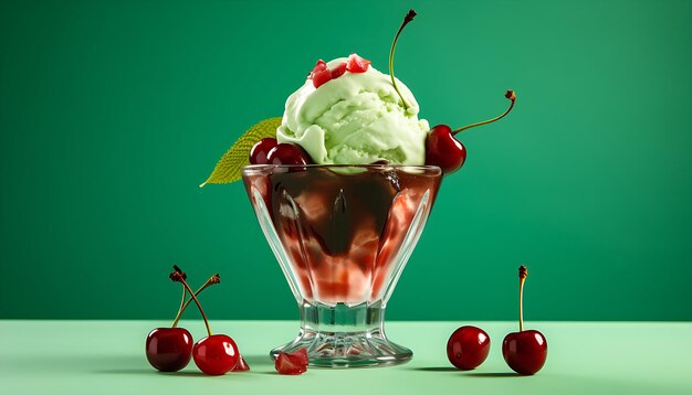 Freshness in a dessert of ice cream generative ai