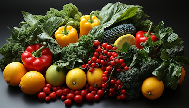음식의 신선함 토마토 과일 채소 인공지능에 의해 생성된 건강한 식습관