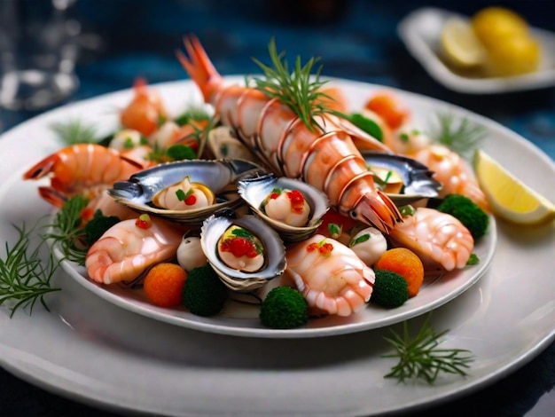 Freshness and luxury on a plate seafood and gourmet delight