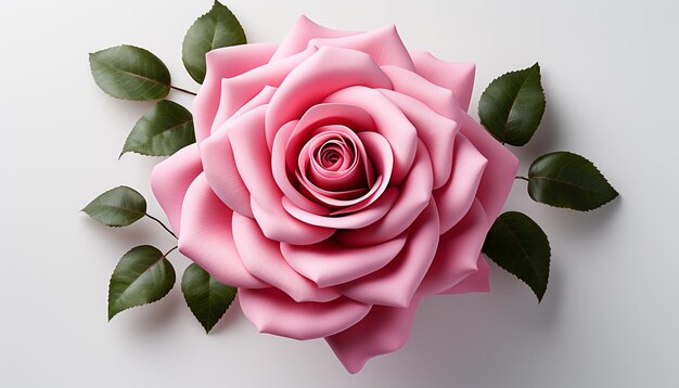 Foto la freschezza della bellezza della natura in un unico petalo di fiore rosa generato dall'intelligenza artificiale