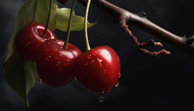 Freshness of nature gourmet ripe fruit a juicy sweet snack generated by artificial intelligence