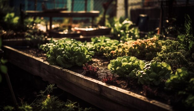 Photo freshness and nature in a healthy eating salad generated by artificial intelligence