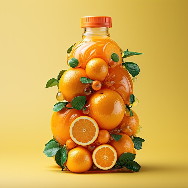 the freshness of the oranges that blend with the bottle