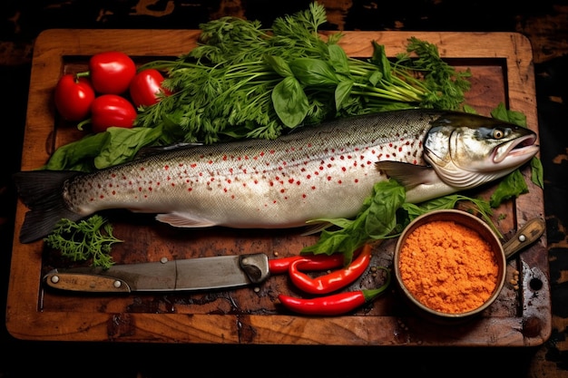 Freshwater Fish Frame diet background