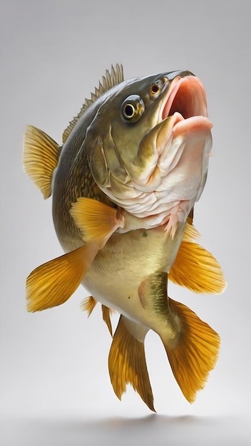 Freshwater fish tench isolated on white background