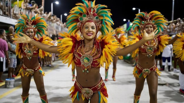 Frevo dancers at the street carnival in recife pernambuco brazil