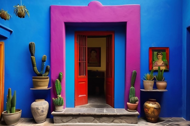 Photo frida kahlos casa azul