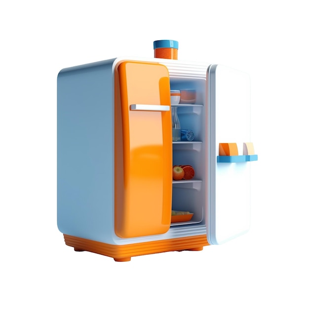 Fridge isolated on background with Generative AI