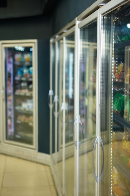 Fridge in supermarket 