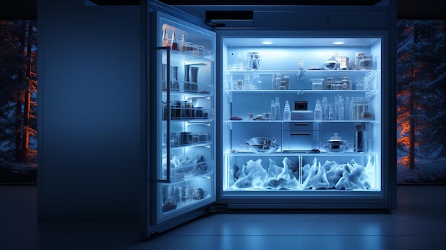 Холодильник с едой Generative Ai