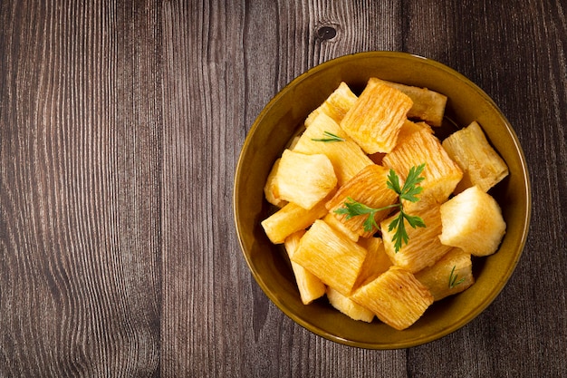 Fried cassava Cassava traditional Brazilian food