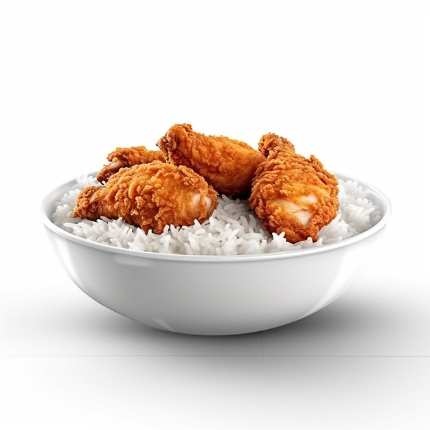 Fried chicken in the bowl