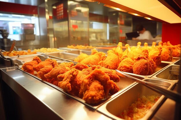Fried Chicken Buffet AllYouCanEat | Premium AI-generated image