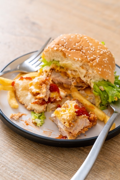 fried chicken burger