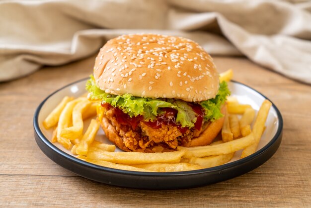 fried chicken burger