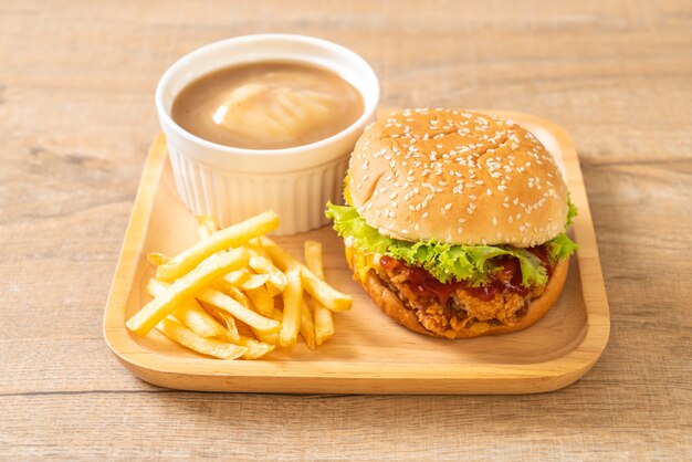 fried chicken burger