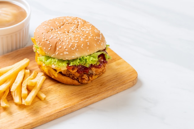 fried chicken burger