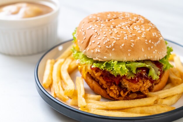 fried chicken burger