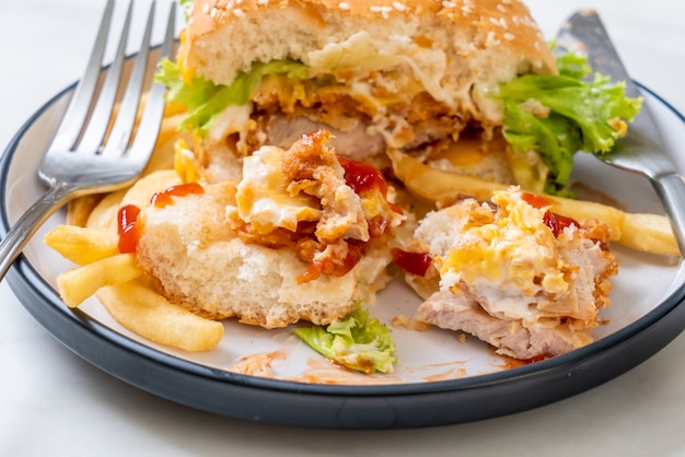 fried chicken burger