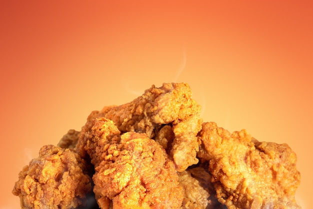 Fried chicken or crispy kentucky on hot 