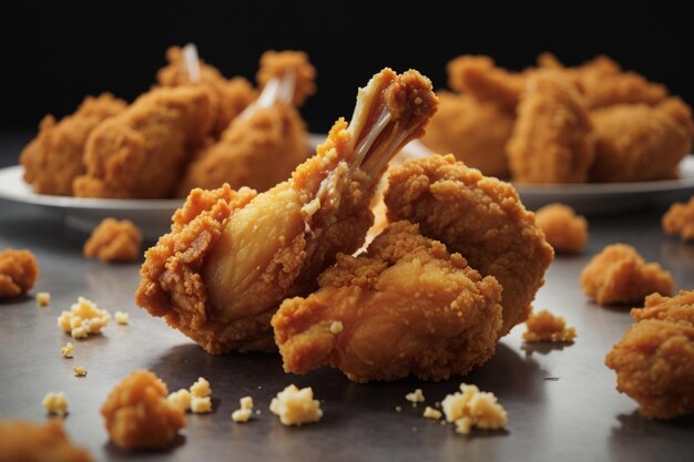 Fried chicken or crispy Kentucky isolated