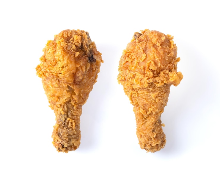 Photo fried chicken isolated on white background