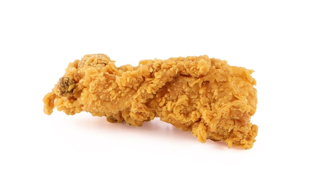 Photo fried chicken isolated white background