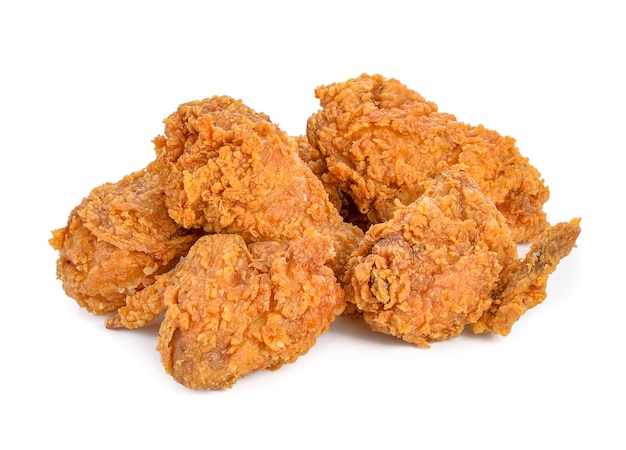 Photo fried chicken isolated on white background